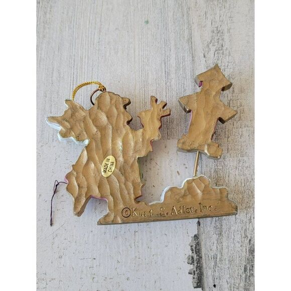 Kurt Adler Angel birdhouse folk art glitter star ornament - Picture 4 of 6